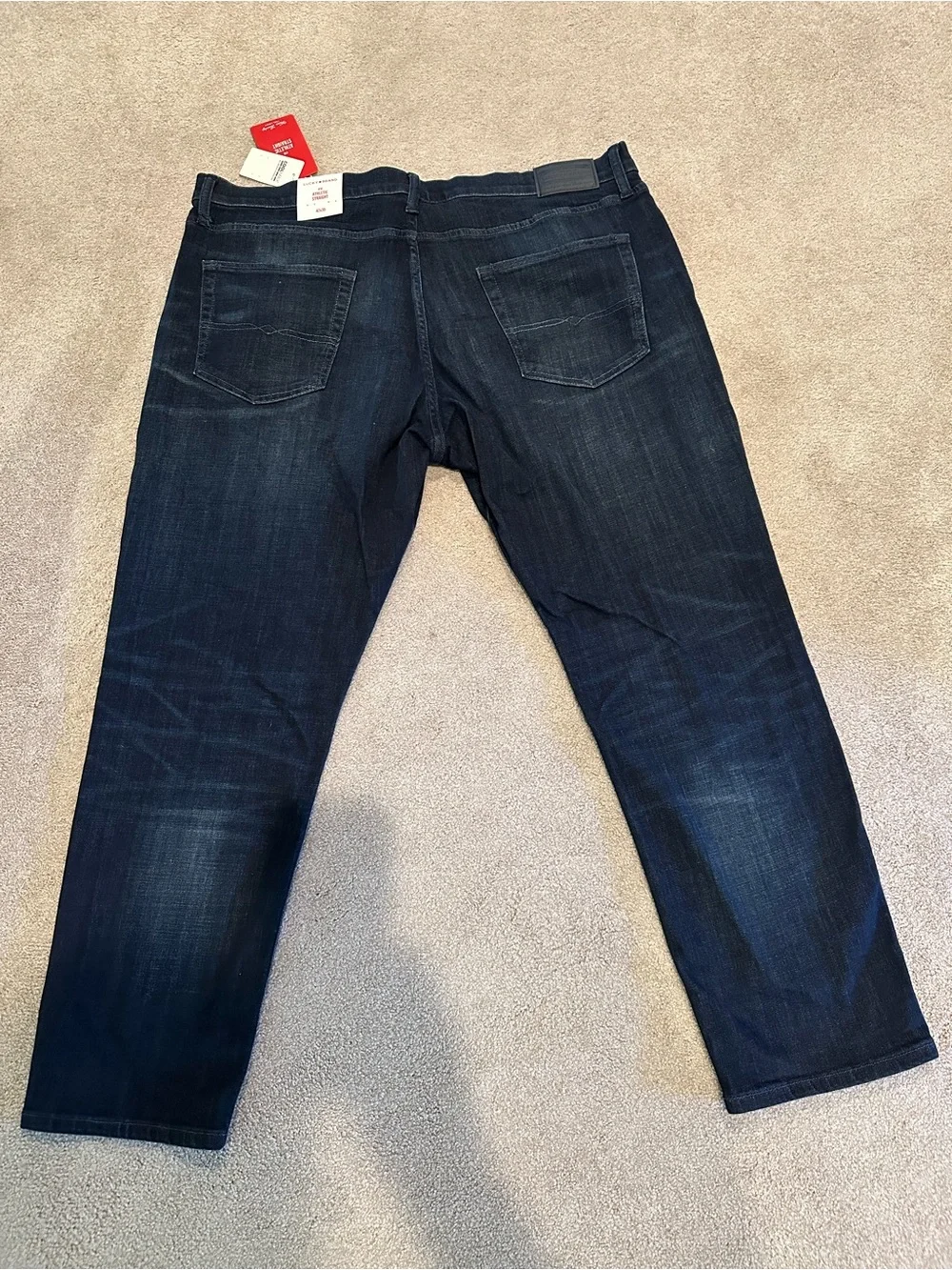 NWT Lucky Brand Men's Dark Indigo Straight Jeans Athletic 410 42x30 Cool Max